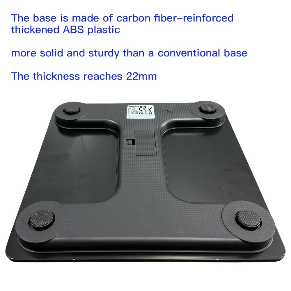 High-Precision Bathroom Scale, Electronic Scale, Accurate, with LED Display And Temperature Reading (Switchable Between Kg And Pounds), Extra-Wide Platform, Made of High-Hardness Glass Material, Suitable for Gyms, College Dorms, And Favored by Women