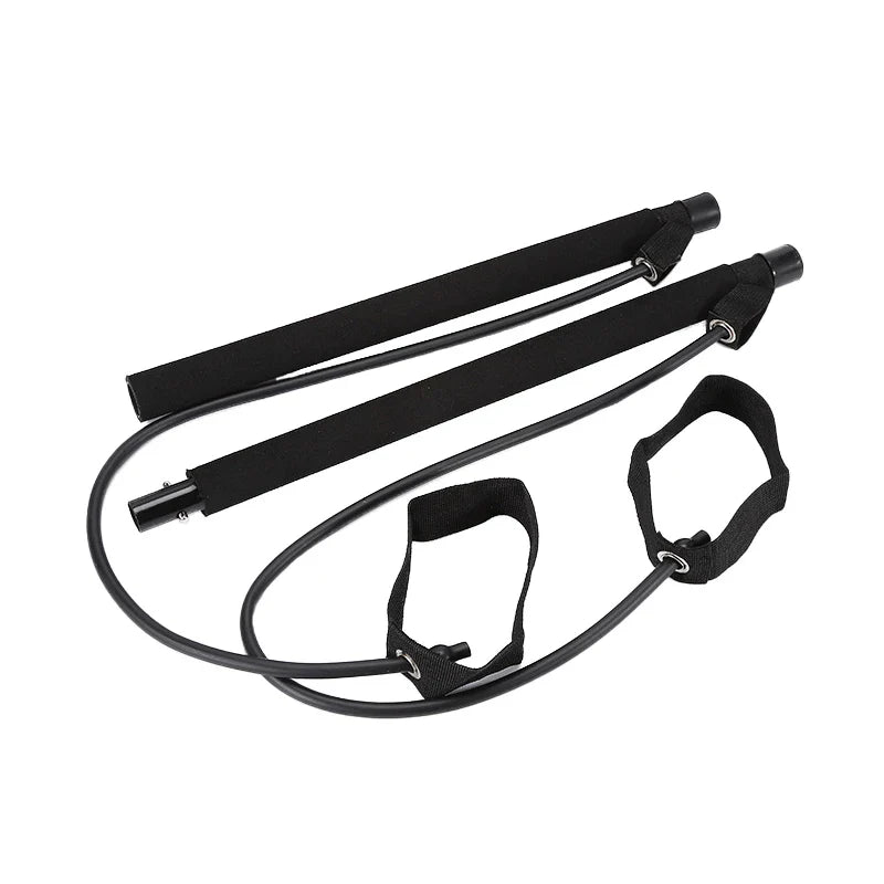 Multifunctional Pilates Bar with Resistance Bands for Home Fitness