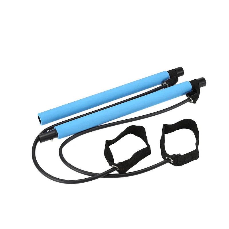 Multifunctional Pilates Bar with Resistance Bands for Home Fitness
