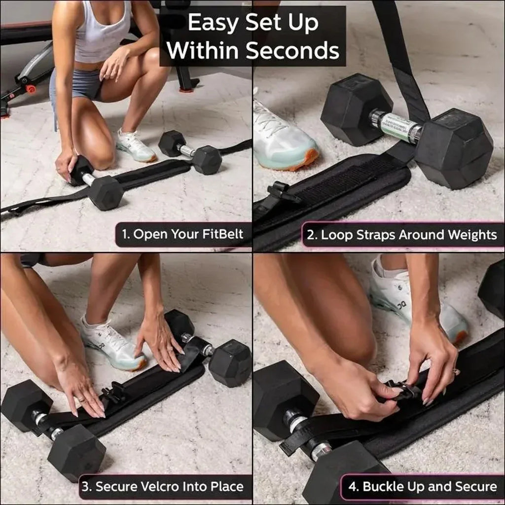 Weighted Waist Training Belt for Fitness & Dumbbell Workouts