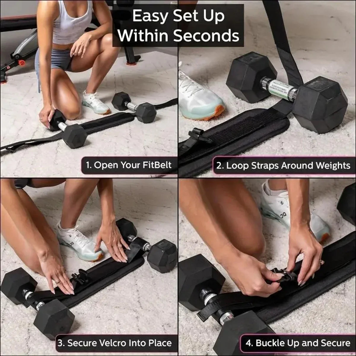 Weighted Waist Training Belt for Fitness & Dumbbell Workouts